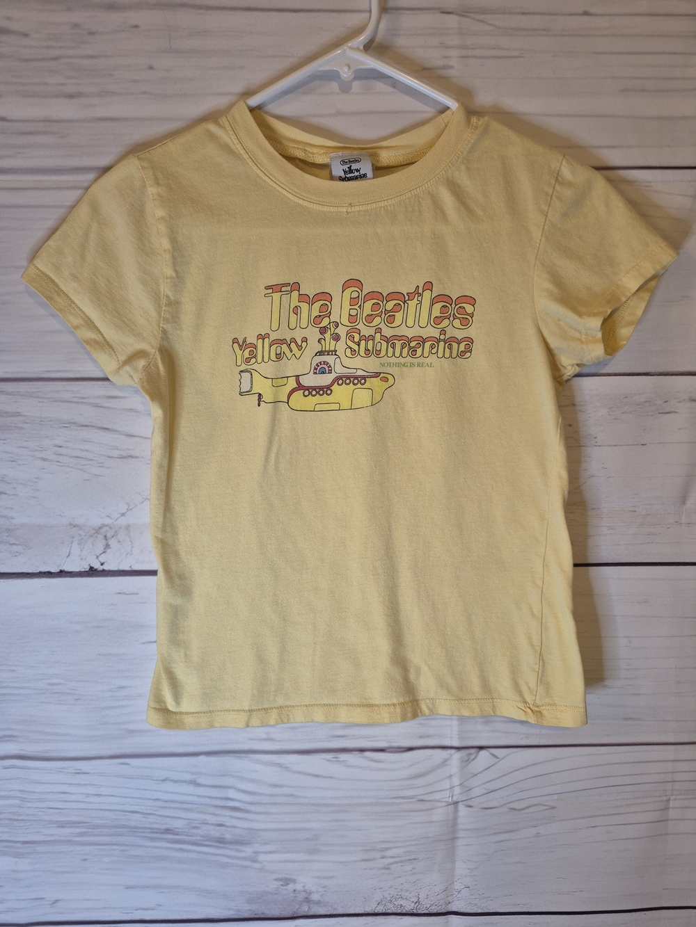 The Beatles Vintage Yellow Submarine Graphic Kids Tee - Yellow Girls Size 7/8